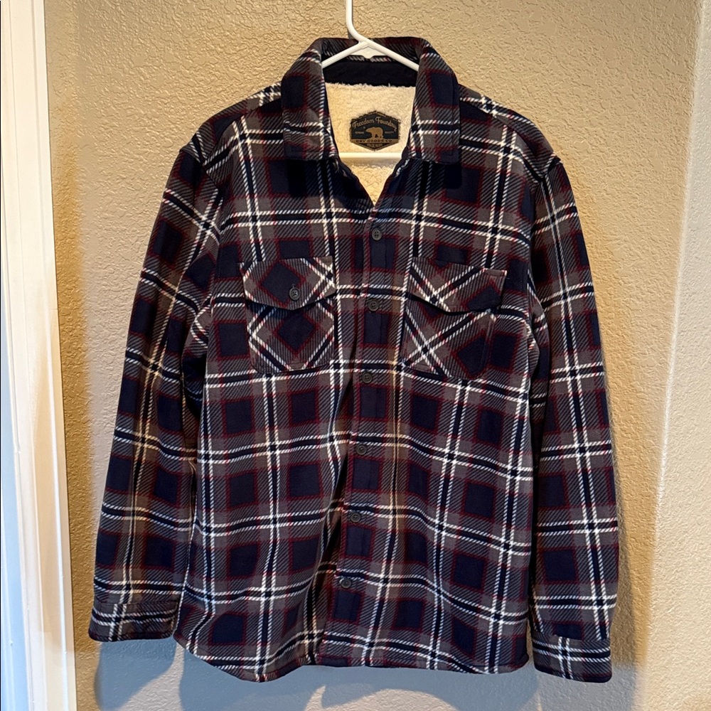 Freedom Foundry Plaid Men's Fleece Lined Shacket - Large